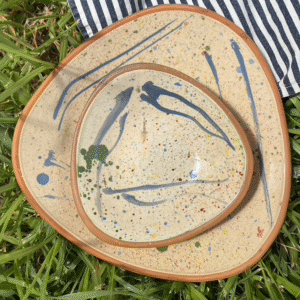 plato de ceramica triangular