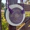 CARTERA RÍGIDA EN FIBRA DE CHAGUAR - VIOLETA Y NATURAL